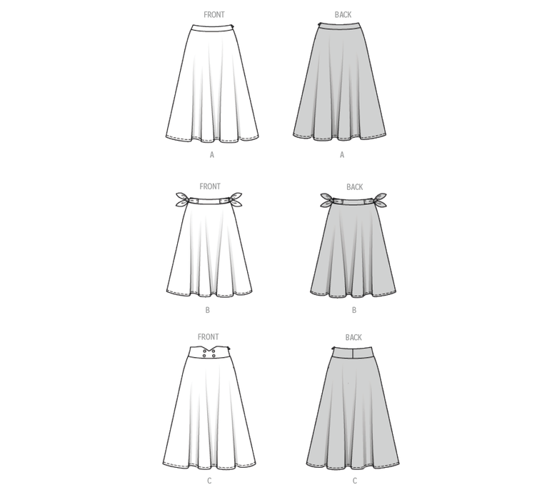 Burda Pattern 5690 Misses' Skirts from Jaycotts Sewing Supplies