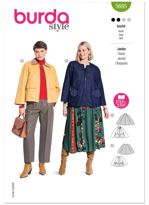 Burda Pattern 5695 Misses' Jackets from Jaycotts Sewing Supplies