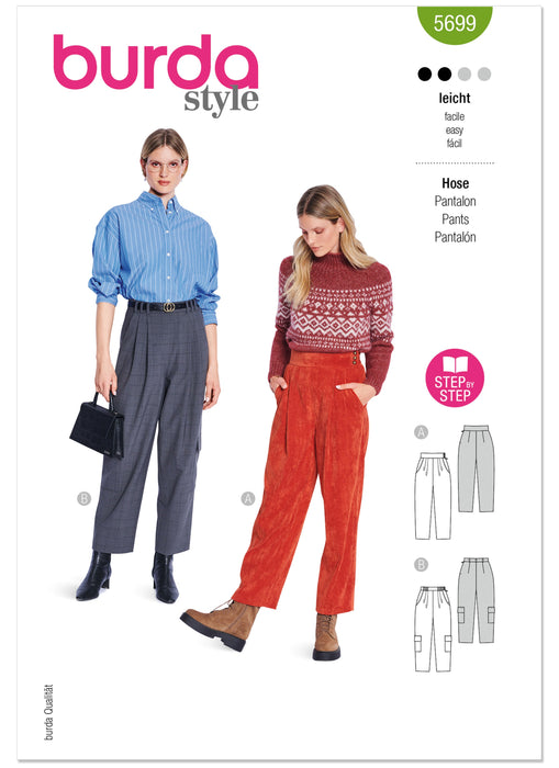 Burda Pattern 5699 Misses' Trousers from Jaycotts Sewing Supplies