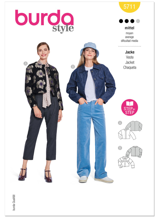 Burda Pattern 5711 Misses' Jackets from Jaycotts Sewing Supplies