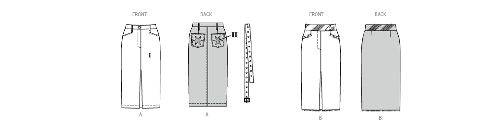 Burda Pattern 5715 Misses' Skirts from Jaycotts Sewing Supplies