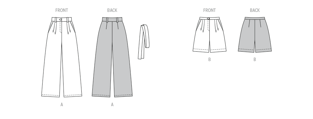 Burda style sewing pattern 5718 Misses' Trousers and shorts from Jaycotts Sewing Supplies