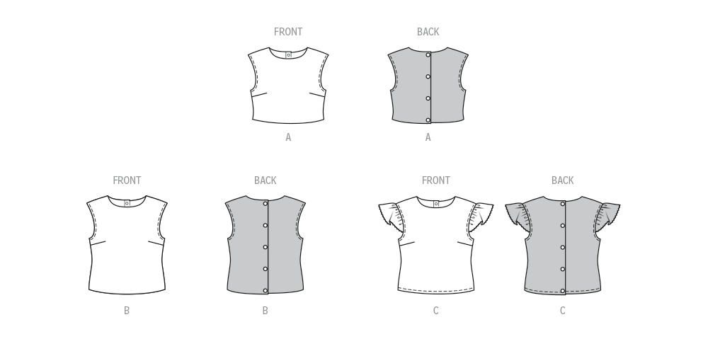 Burda style sewing Pattern 5727 Misses' Top from Jaycotts Sewing Supplies