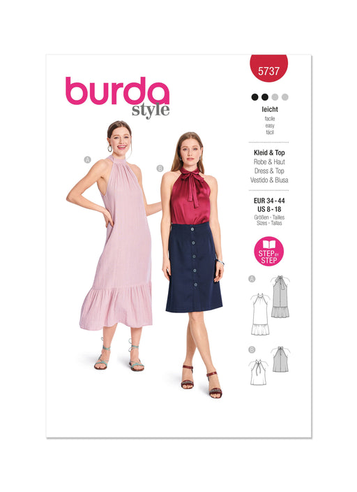 Burda style sewing  Pattern 5737 Misses' Dress and T-Shirt from Jaycotts Sewing Supplies