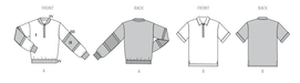 Burda style sewing pattern 5744 Men's Sweatshirt and T-Shirt from Jaycotts Sewing Supplies