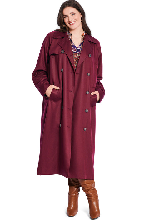 Burda style sewing pattern 5747 Misses' Trench Coat and Jacket from Jaycotts Sewing Supplies