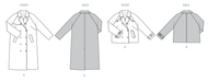 Burda style sewing pattern 5747 Misses' Trench Coat and Jacket from Jaycotts Sewing Supplies