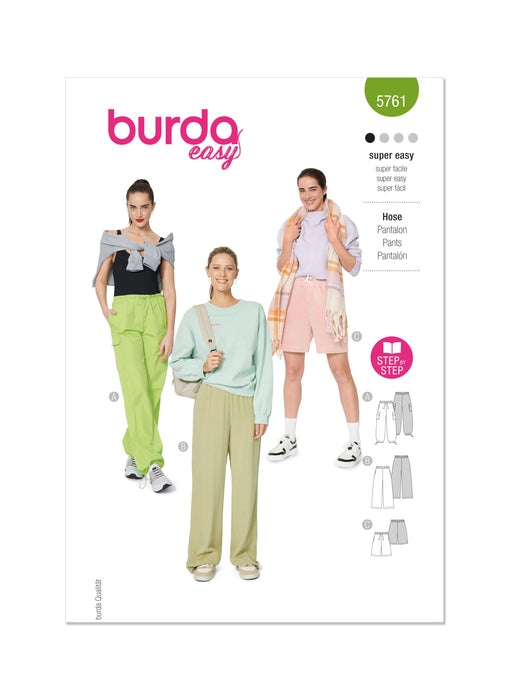 Burda Style Pattern 5761 Misses' Cargo Pants from Jaycotts Sewing Supplies