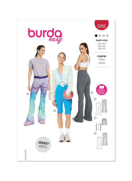 Burda Style Pattern 5762 Misses' Leggings from Jaycotts Sewing Supplies