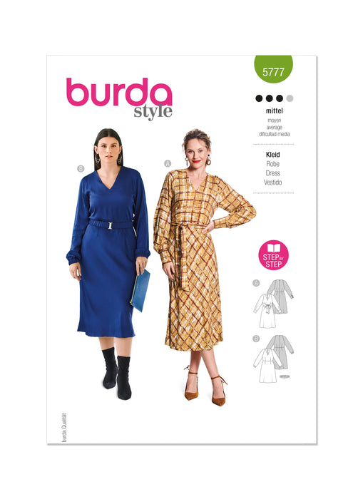 Burda Style Pattern 5777 Misses' Dress from Jaycotts Sewing Supplies