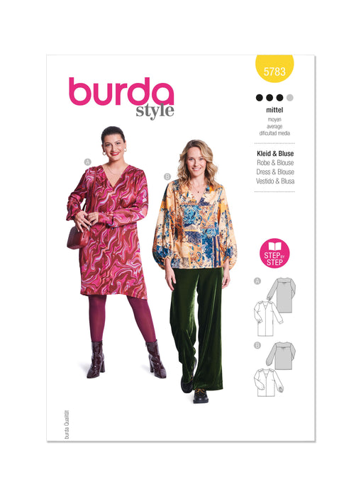 Burda Style Pattern 5783 Misses' Dress and Blouse from Jaycotts Sewing Supplies