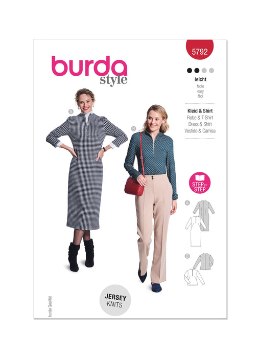 Burda Style Pattern 5792 Misses' Dress and Top from Jaycotts Sewing Supplies