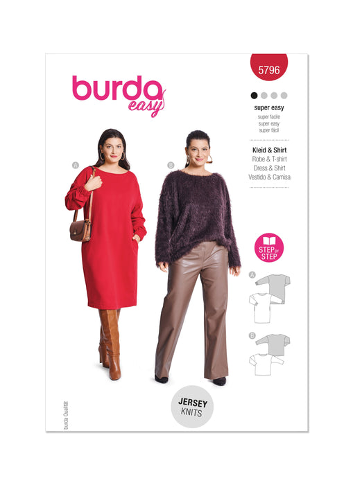 Burda Style Pattern 5796 Misses' Dress and Top from Jaycotts Sewing Supplies