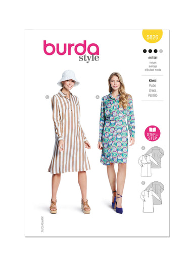 Burda Style Pattern 5826 Misses' Dress from Jaycotts Sewing Supplies