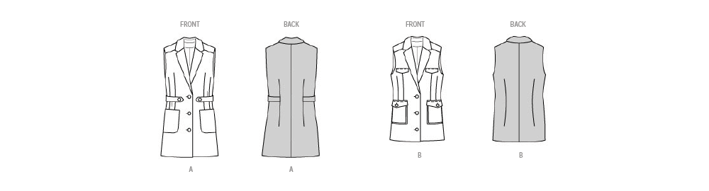 Burda Style Pattern 5827 Misses' Waistcoat from Jaycotts Sewing Supplies