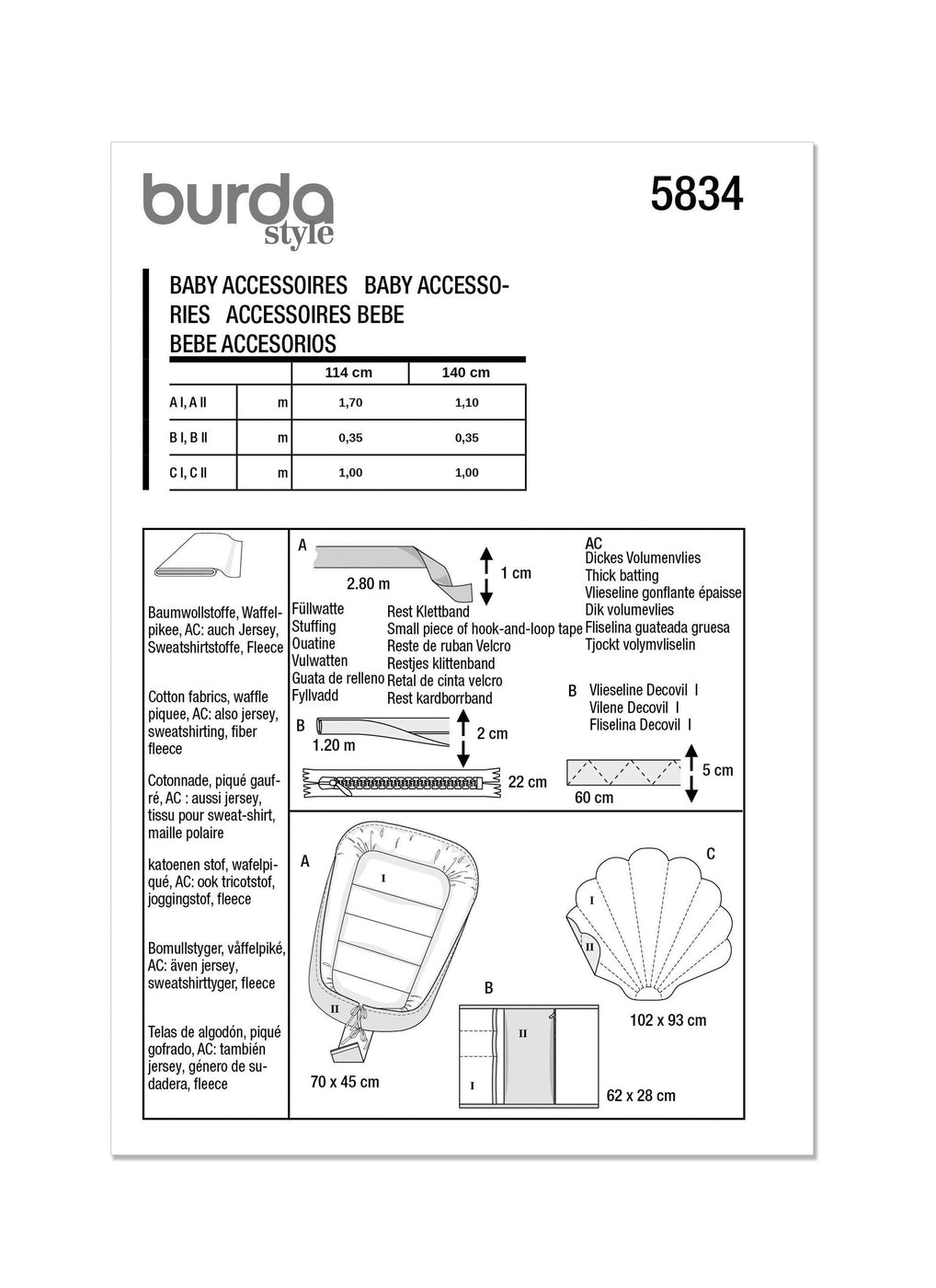Burda Style Sewing Pattern 5833 Stuffed Animals — jaycotts.co.uk ...