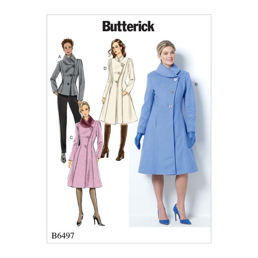 Butterick 6497 Misses'/Miss Petite Jacket and Coat Pattern from Jaycotts Sewing Supplies