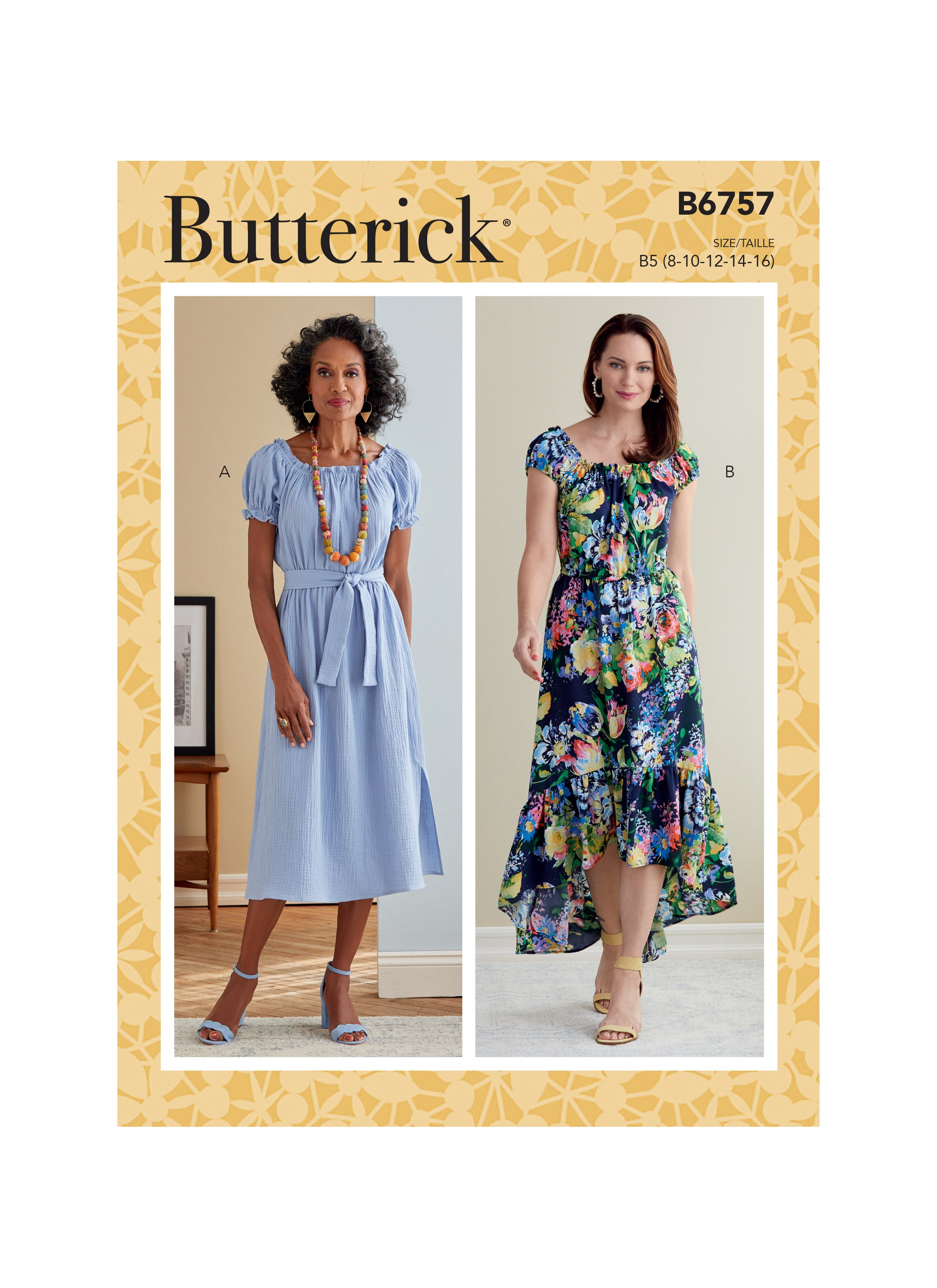 Butterick sewing pattern 6757 Misses' Dress from Jaycotts Sewing Supplies