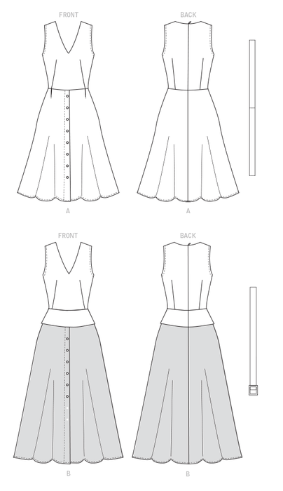 Butterick sewing pattern 6759 Misses' Dress, Sash and Belt from Jaycotts Sewing Supplies