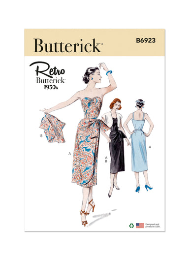 Butterick Sewing Pattern B6923 Misses' Dress and Bolero Jacket from Jaycotts Sewing Supplies