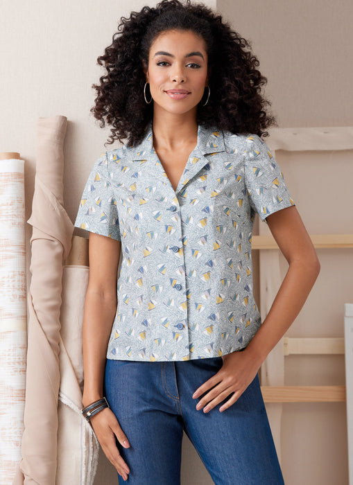 Butterick Sewing Pattern B6924 Misses' Shirts By Palmer/Pletsch from Jaycotts Sewing Supplies