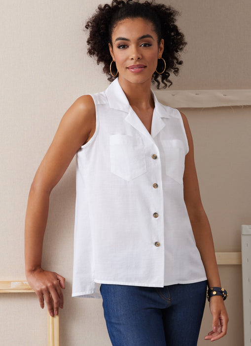 Butterick Sewing Pattern B6924 Misses' Shirts By Palmer/Pletsch from Jaycotts Sewing Supplies