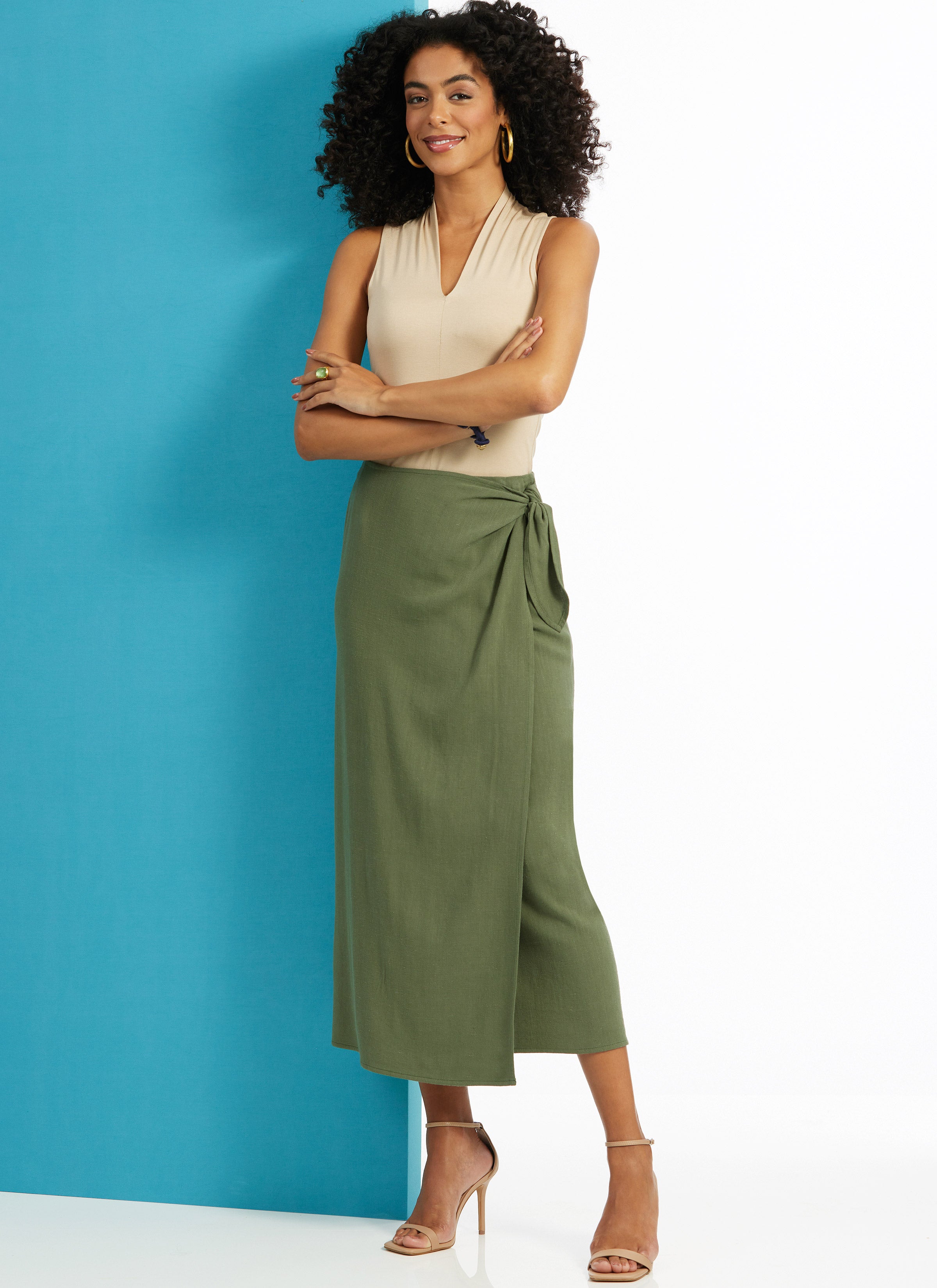 Butterick Sewing Pattern B6934 Misses' Wrap Skirt in Two Lengths from Jaycotts Sewing Supplies