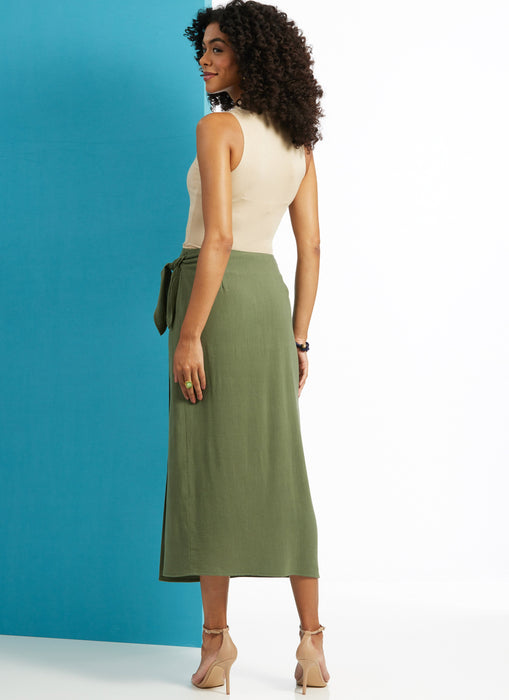 Butterick Sewing Pattern B6934 Misses' Wrap Skirt in Two Lengths from Jaycotts Sewing Supplies