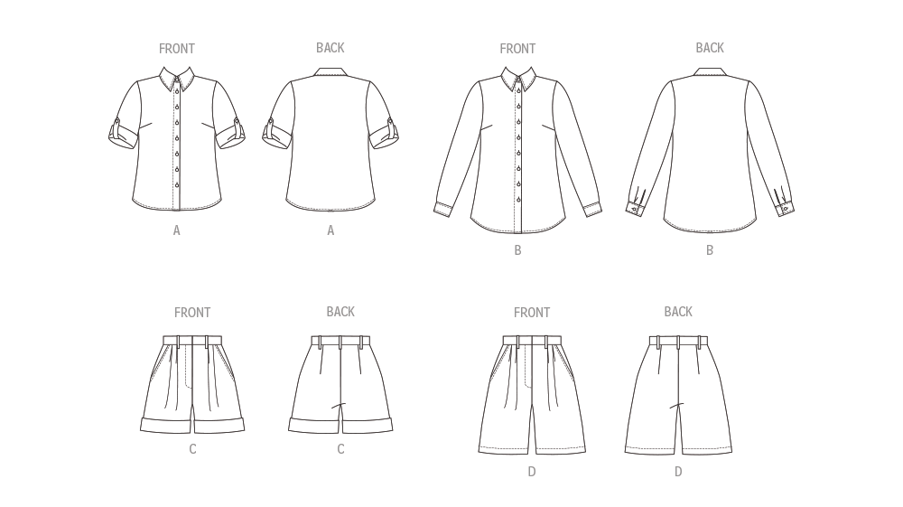 Butterick 6946 sewing pattern Shirts and Shorts — jaycotts.co.uk ...