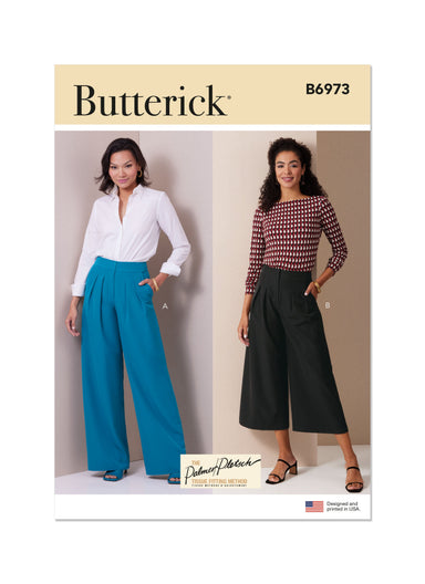 Butterick sewing pattern B6973 Misses' Pants by Palmer/Pletsch from Jaycotts Sewing Supplies