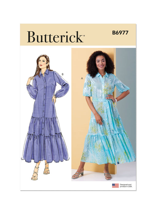 Butterick sewing pattern B6977 Misses' Dress and Sash from Jaycotts Sewing Supplies