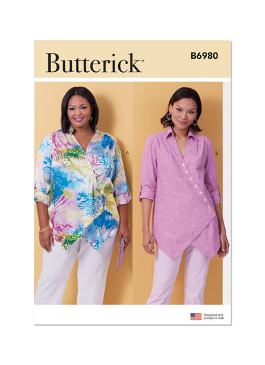 Butterick sewing pattern B6980 Misses' and Women's Shirt from Jaycotts Sewing Supplies
