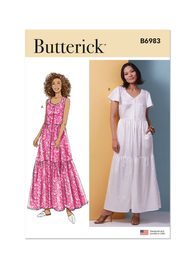 Butterick sewing pattern B6983 Misses' Dresses from Jaycotts Sewing Supplies