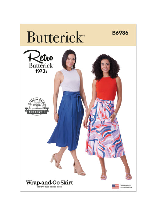 Butterick sewing pattern B6986 Misses' Skirt from Jaycotts Sewing Supplies