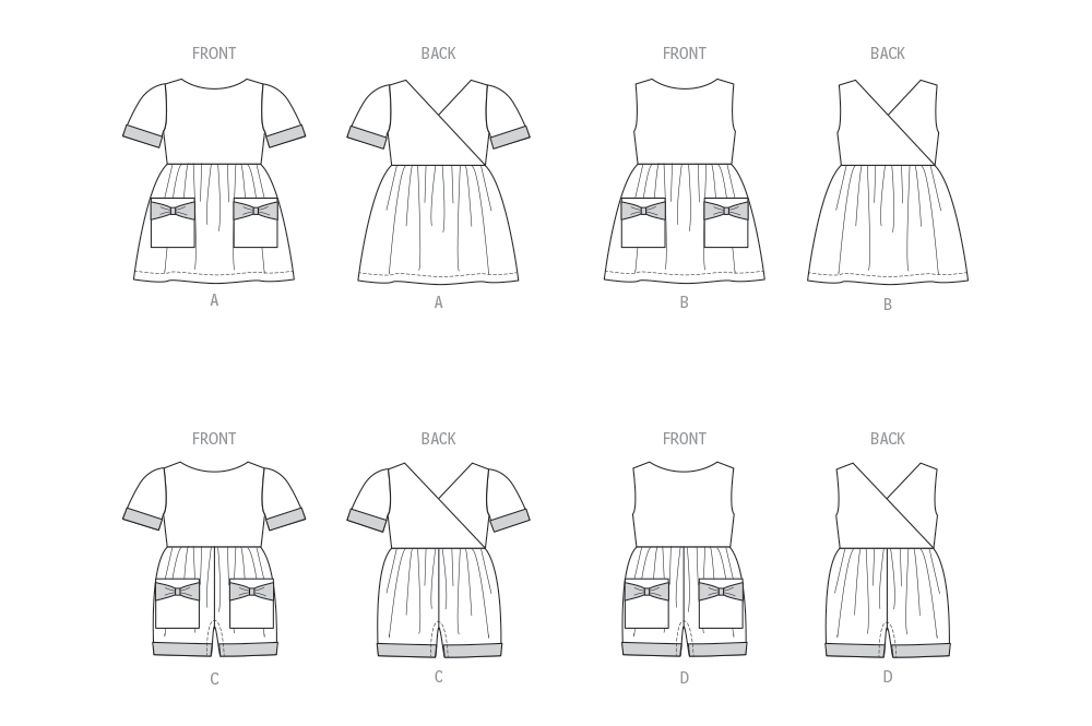 Butterick sewing pattern B6987 Toddlers' Dresses and Rompers from Jaycotts Sewing Supplies