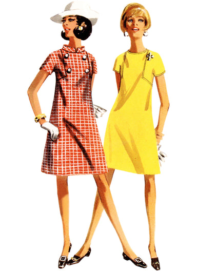 Butterick Sewing Pattern 6990 Vintage 1960's One-Piece dress from Jaycotts Sewing Supplies