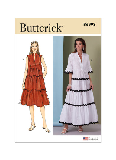 Butterick Sewing Pattern 6993 Loose-fitting Dresses from Jaycotts Sewing Supplies