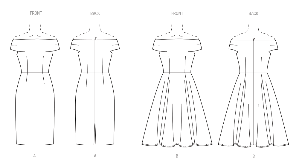 Butterick sewing pattern B7006 Off the shoulder Dresses jaycotts.co.uk - Sewing Supplies Butterick sewing pattern B7006 Off the shoulder Dresses jaycotts.co.uk - Sewing Supplies