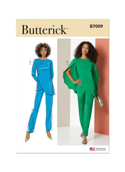 Butterick sewing pattern B7009 Misses' Tunics and Trousers from Jaycotts Sewing Supplies