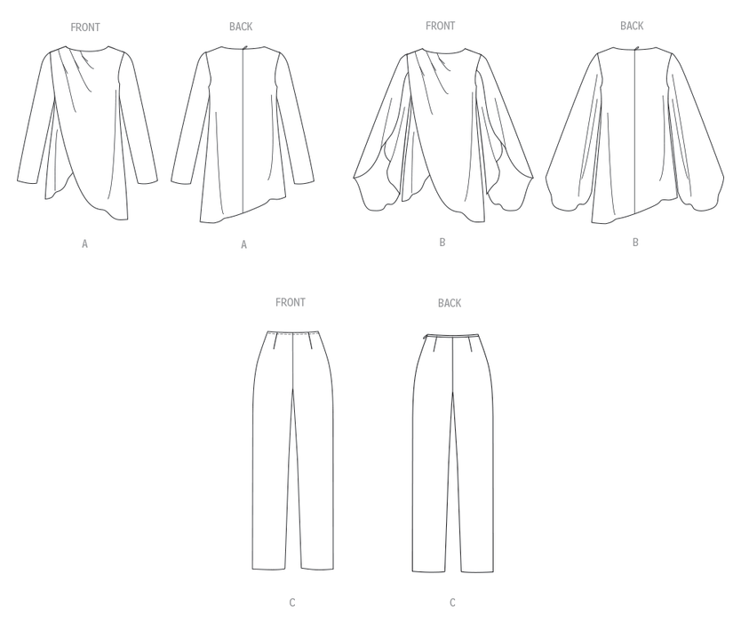 Tunic Rope Pattern Sewing Butterick sewing pattern B7009 Misses' Tunics and Trousers — jaycotts ...