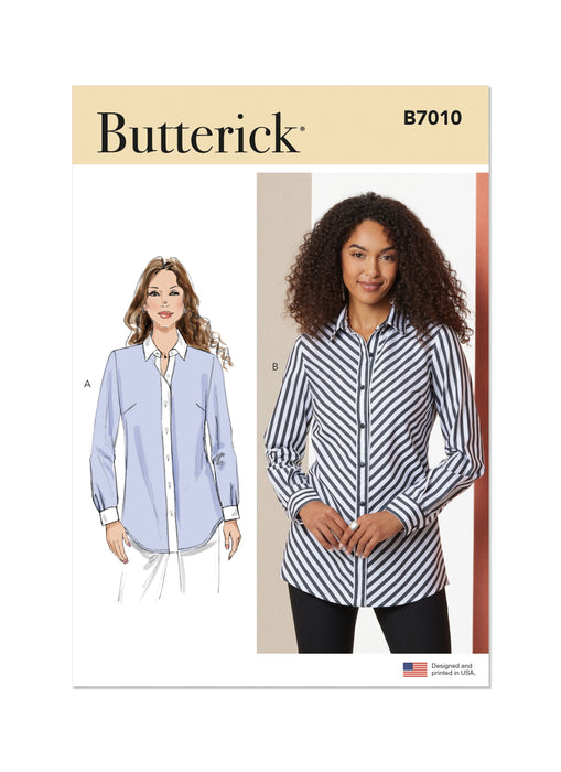 Butterick sewing pattern B7010 Misses' Shirts from Jaycotts Sewing Supplies