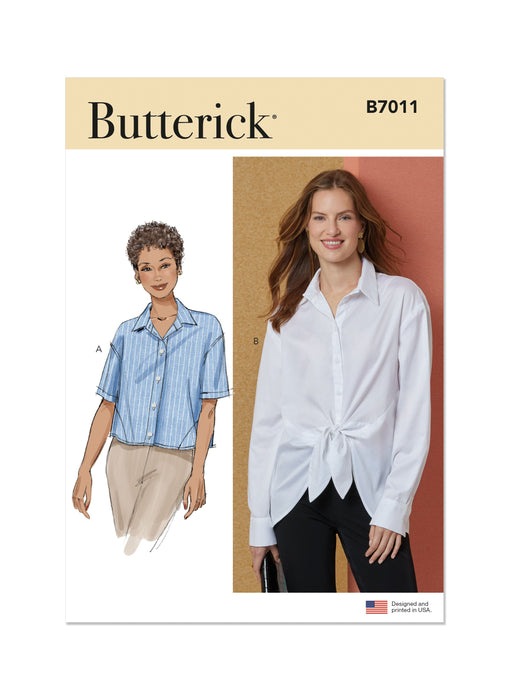 Butterick sewing pattern B7011 Misses' Shirts from Jaycotts Sewing Supplies