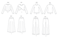 Butterick sewing pattern B7013 Misses' Knit Tops, Skirt, and Pants from Jaycotts Sewing Supplies