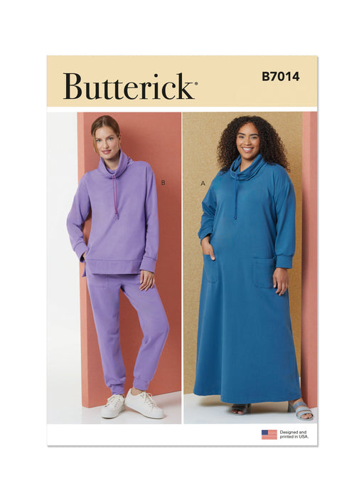 Butterick sewing pattern B7014 Misses' / Women's Lounge Dress, Top and Pants from Jaycotts Sewing Supplies