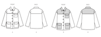 Butterick sewing pattern B7016 Girls', Boys' and Adults' Jackets from Jaycotts Sewing Supplies