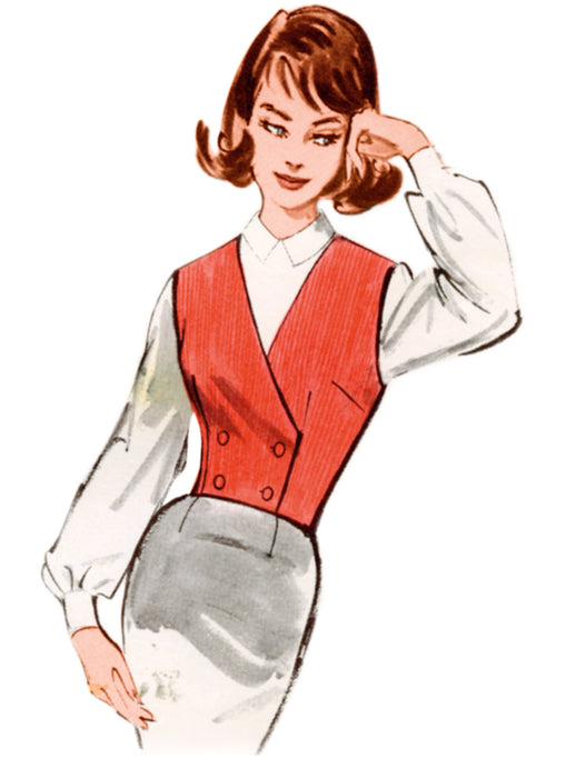 Butterick sewing pattern B7018 Misses' 60's Waistcoat in Four Styles from Jaycotts Sewing Supplies