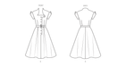 Butterick sewing pattern B7019 Misses' 50's Dress from Jaycotts Sewing Supplies