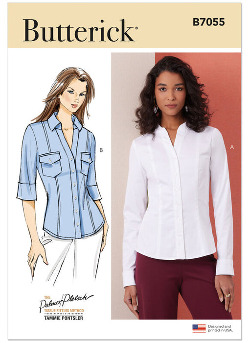 Butterick pattern 7055 Misses' Shirts by Tammie Pontsler for Palmer/Pletsch from Jaycotts Sewing Supplies