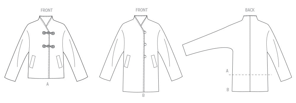 Butterick sewing pattern 7058 Misses' Jacket in Two Lengths from Jaycotts Sewing Supplies
