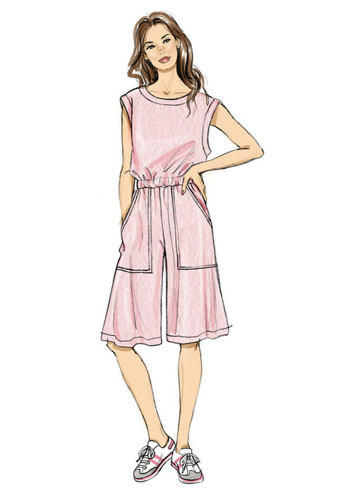 Butterick sewing pattern 7063 Misses' Knit Jumpsuit with Length and Sleeve Variations from Jaycotts Sewing Supplies